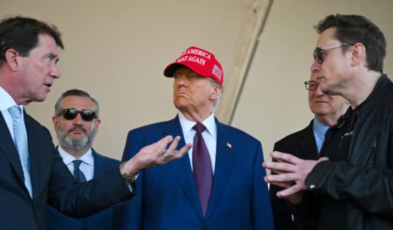 U.S. President-elect Donald Trump speaks alongside Elon Musk (R) and Senate members including (L-R) Sen. Bill Hagerty (R-TN), Sen. Ted Cruz (R-TX) and Sen. Kevin Cramer (R-ND) before attending a viewing of the launch of the sixth test flight of the SpaceX Starship rocket on November 19, 2024 in Brownsville, Texas.