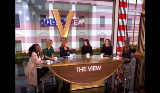 This YouTube screen shot shows a scene from the Nov. 6 episode of "The View."