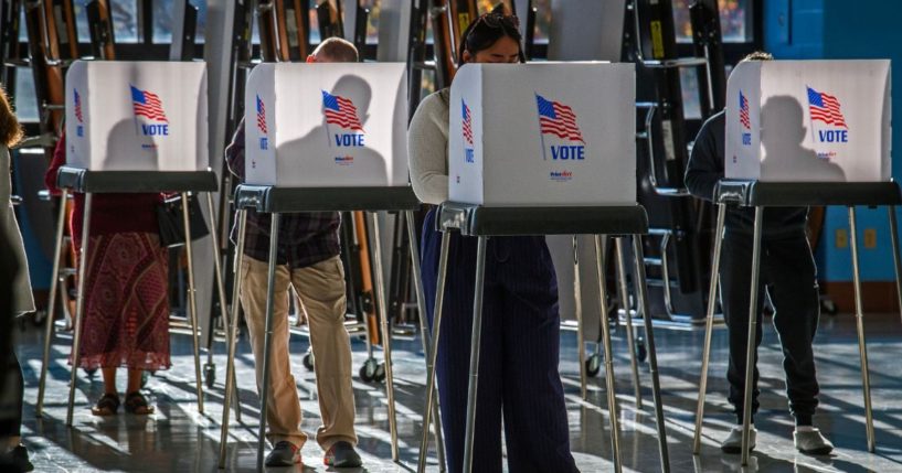 Voters cast their ballots in Clarksburg, Maryland, on Nov. 5.