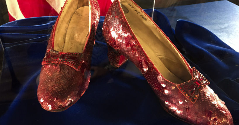 AP file photo of ruby slippers from "The Wizard of Oz".