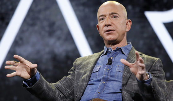 Jeff Bezos speaks at the Amazon re:MARS convention in Las Vegas, Nevada, on June 6, 2019.