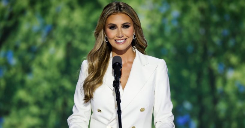 Alina Habba, attorney for now-President-elect Donald Trump, speaks on stage on the fourth day of the Republican National Convention in Milwaukee, Wisconsin, on July 18.