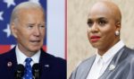 Democratic Rep. Ayanna Pressley of Massachusetts, right, praised President Joe Biden for commuting what she termed "racist" death sentences.