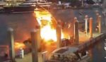 Video captured the moment a boat exploded at a dock in Fort Lauderdale, Florida, on Monday, killing one and injuring five others.