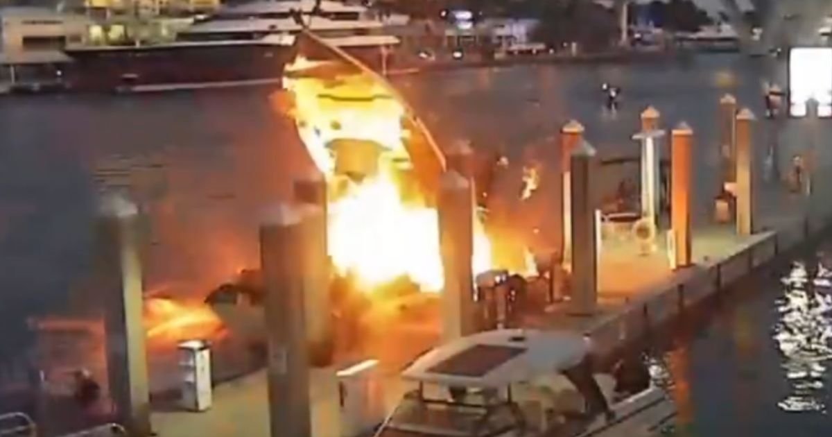 Shocking Video: Explosion Literally Blows Top off of Boat at Refueling Dock