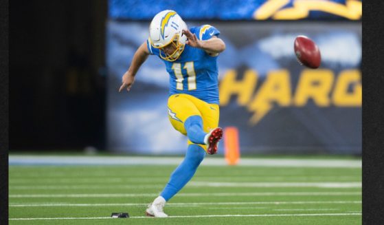 Los Angeles Chargers place kicker Cameron Dicker was the first player since 1976 to pull off a fair catch free kick during an NFL football game against the Denver Broncos Thursday in Inglewood, California.