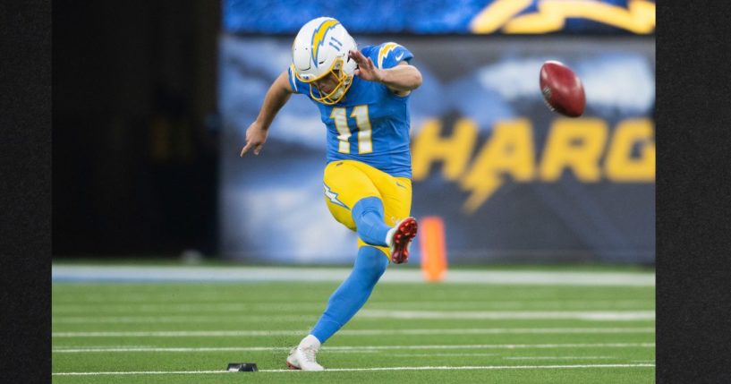 Los Angeles Chargers place kicker Cameron Dicker was the first player since 1976 to pull off a fair catch free kick during an NFL football game against the Denver Broncos Thursday in Inglewood, California.