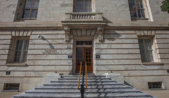 This stock image shows the Cannon House Office Building in Washington, D.C.