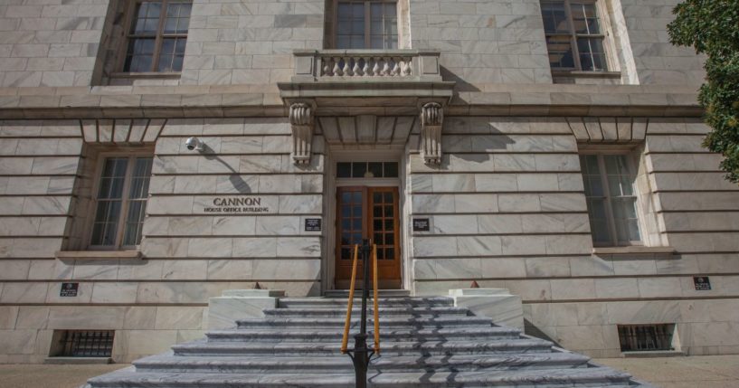 This stock image shows the Cannon House Office Building in Washington, D.C.