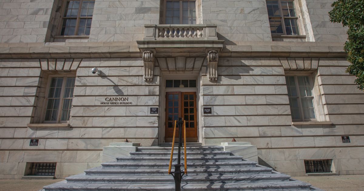 This stock image shows the Cannon House Office Building in Washington, D.C.