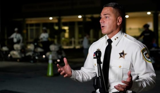 Hillsborough County, Florida., Sheriff Chad Chronister, seen speaking to the media in August 2021, has withdrawn his name from consideration to head the DEA.