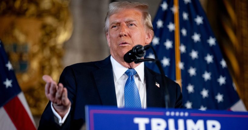 President-elect Donald Trump answers a question during a news conference at Mar-a-Lago in West Palm Beach, Florida, on Monday.