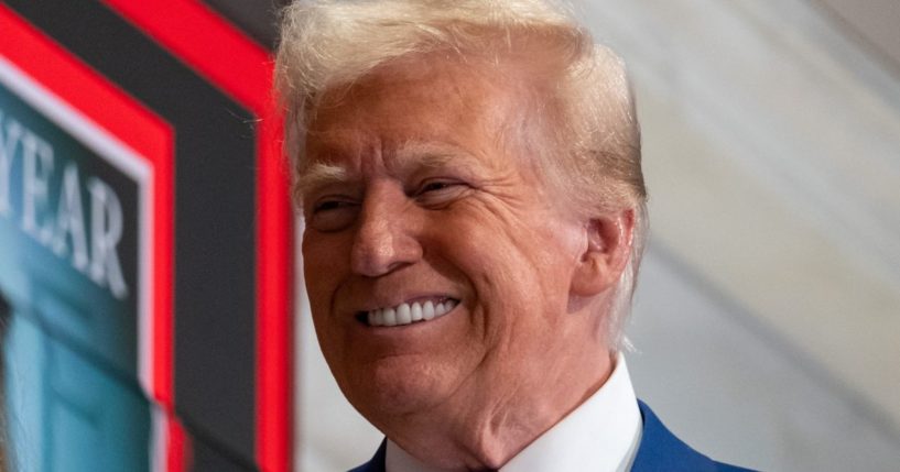 President-elect Donald Trump rings the opening bell on the trading floor of the New York Stock Exchange in New York City on Dec. 12.