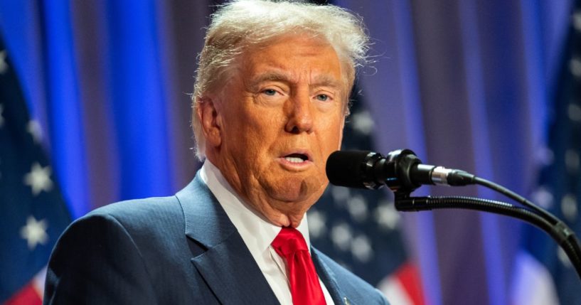 President-elect Donald Trump speaks during a meeting with House Republicans in Washington, D.C., on Nov. 13.