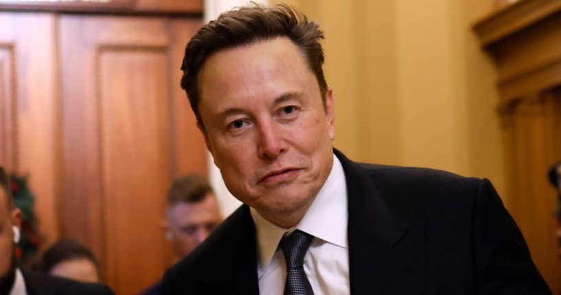 Elon Musk, Co-Chair of the newly announced Department of Government Efficiency, arrives on Capitol Hill in Washington, D.C., on Thursday.