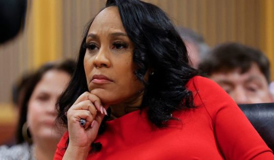 Fulton County District Attorney Fani Willis looks on during a hearing in the case of the State of Georgia v. Donald John Trump at the Fulton County Courthouse in Atlanta, Georgia, on March 1.