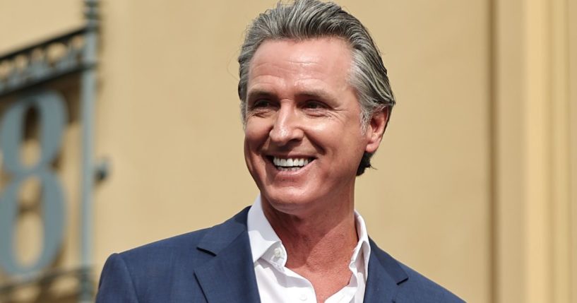 California Gov. Gavin Newsom speaks during a news conference unveiling a vast expansion of California’s Film and Television Credit Program in Los Angeles, California, on Oct. 27