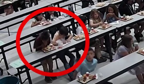 Thomas Conley, circled right, used the Heimlich maneuver to save his friend Isaiah Rodriguez, circled left, after he began choking during lunch in Mesa, Arizona, on Nov. 14.