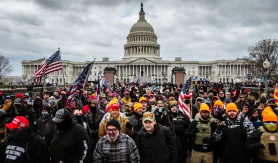 Pro-Trump protesters gather in front of the U.S. Capitol Building on Jan. 6, 2021, in Washington, D.C.