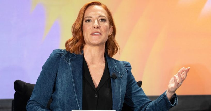 Former White House Press Secretary and current MSNBC political analyst Jen Psaki speaks at the 