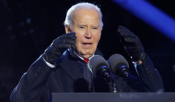 President Joe Biden speaks during the 102nd National Christmas Tree Lighting Ceremony in Washington, D.C., on Thursday.