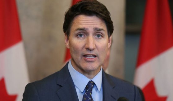 Canadian Prime Minister Justin Trudeau speaks during a news conference on Parliament Hill in Ottawa, Canada, on Oct. 14.