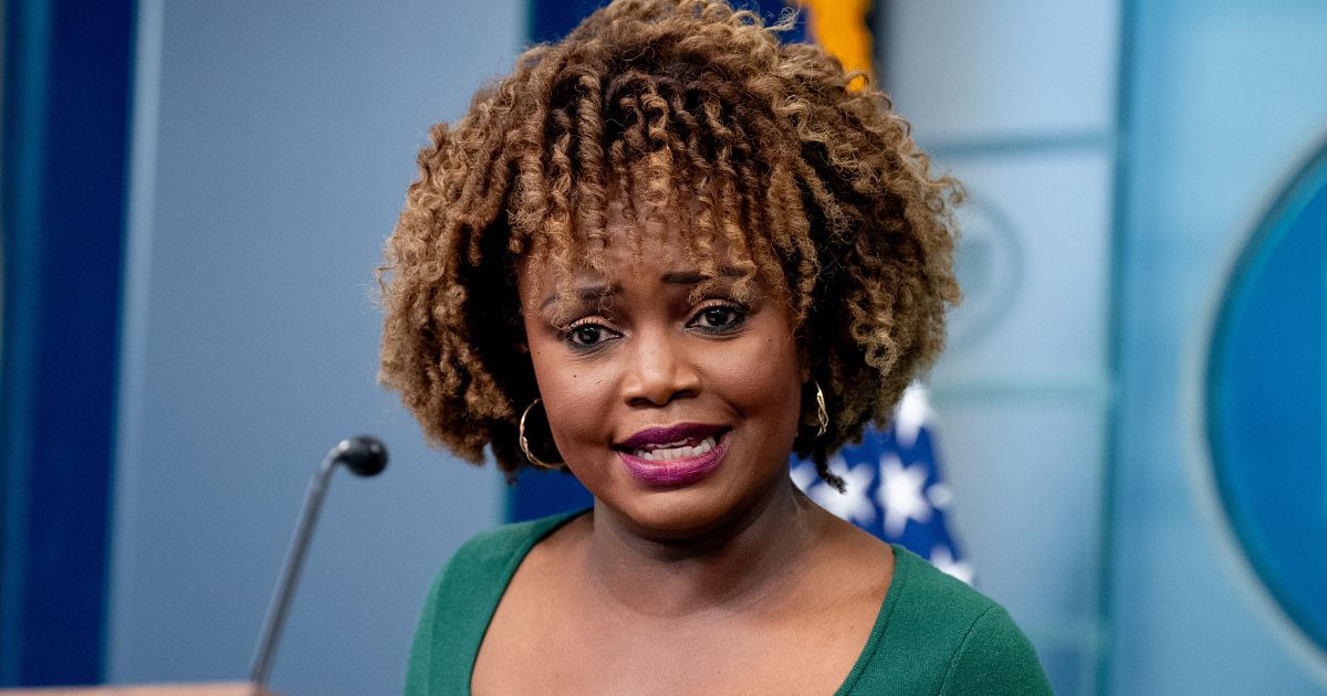 White House press secretary Karine Jean-Pierre speaks during a news conference in the Brady Press Briefing Room at the White House in Washington, D.C., on Nov. 21.