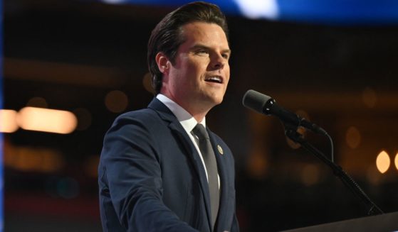 Then-Rep. Matt Gaetz speaks during the third day of the 2024 Republican National Convention in Milwaukee, Wisconsin, on July 17.