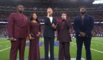 Pentatonix performs "The Star-Spangled Banner" prior to the NFL game between the Baltimore Ravens and Houston Texans in Houston on Wednesday.