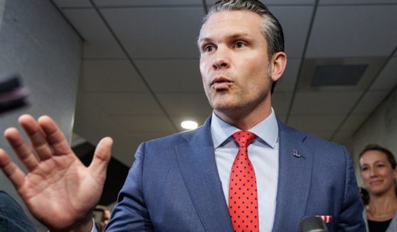 President-elect Donald Trump's Secretary of Defense nominee Pete Hegseth speaks to reporters after meeting with lawmakers on Capitol Hill in Washington, D.C., on Thursday.