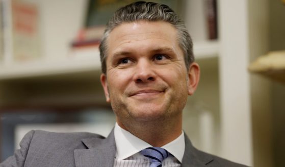 President-elect Donald Trump's nominee to be Secretary of Defense Pete Hegseth meets with Sen. John Cornyn at the U.S. Capitol in Washington, D.C., on Tuesday.