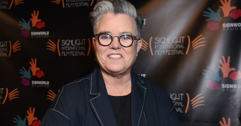 Rosie O'Donnell attends Inaugural SignLight International Film Festival: Opening Night Screening Of "Being Michelle" in West Hollywood, California, on April 16.