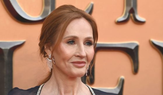 J.K. Rowling arrives at the "Fantastic Beasts: The Secret of Dumbledore" world premiere at The Royal Festival Hall on March 29, 2022 in London, England.