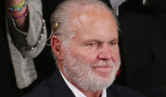 Rush Limbaugh attends the State of the Union address with First Lady Melania Trump in the chamber of the U.S. House of Representatives in Washington, D.C., on Feb. 4, 2020.