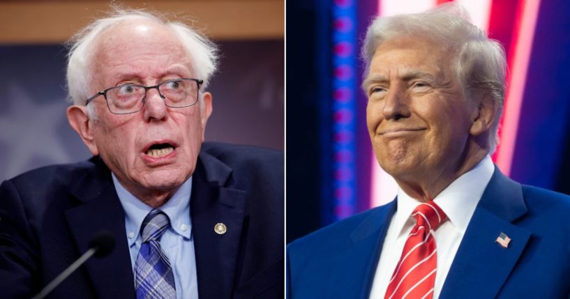 Independent Sen. Bernie Sanders of Vermont, left, said he plans to introduce legislation suggested by President-elect Donald Trump during Trump's 2024 presidential campaign.