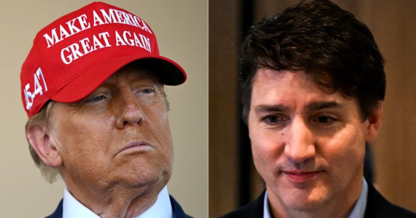 Canadian Prime Minister Justin Trudeau, right, met with President--elect Donald Trump, left, in Florida on Friday, and upon his return to Canada, the country began making changes to its border security.