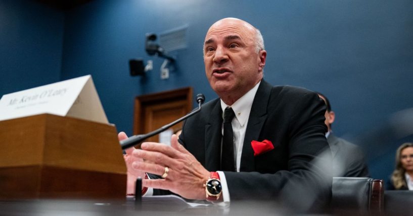 Kevin O'Leary, Chairman of O'Leary Ventures, testifies before the House Committee on Small Business during a hearing "Unleashing Main Street's Potential: Examining Avenues to Capital Access" at the Rayburn House Office Building on January 18, 2024 in Washington, DC.