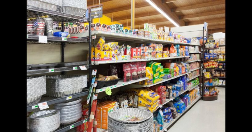 This Getty stock image shows a pet supply aisle in a grocery store.