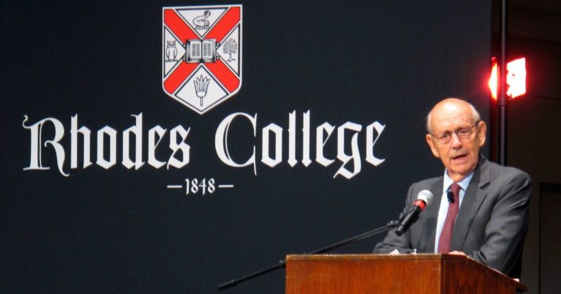 U.S. Supreme Court Justice Stephen Breyer speaks to students, faculty and members of the public at Rhodes College on Thursday, Oct. 3, 2019, in Memphis, Tenn.