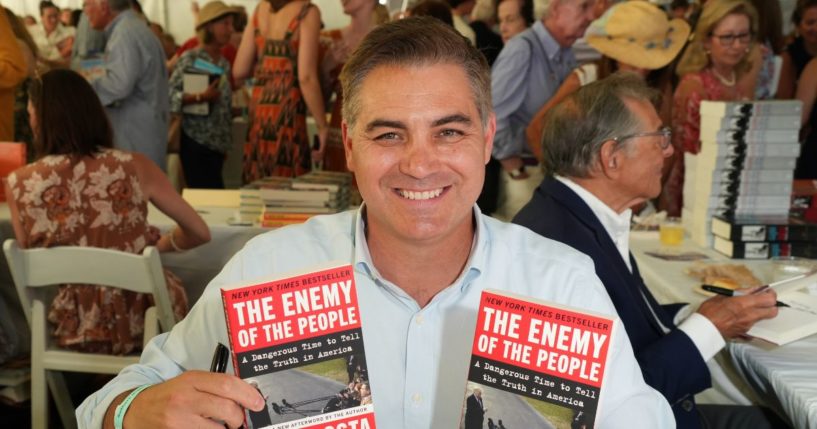 Jim Acosta attends the East Hampton Library's Author's Night 2023 at Herrick Park on August 12, 2023, in East Hampton, New York.