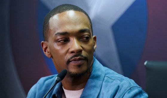 Anthony Mackie attends the press conference for "Capitán América: Brave New World" in Madrid, Spain, on Tuesday.