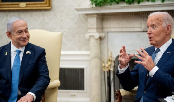 President Joe Biden meets with Israeli Prime Minister Benjamin Netanyahu in the Oval Office at the White House on July 25, 2024, in Washington, D.C.