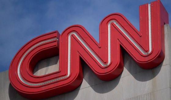 Signage is seen at the CNN Center in Atlanta, Georgia, on April 21, 2022.