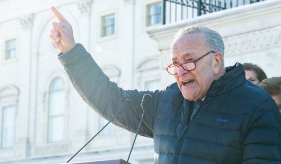 Senate Minority Leader Chuck Schumer holds a news conference with other Senate Democrats at the U.S. Capitol in Washington, D.C., on Thursday.