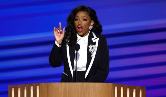 Rep. Jasmine Crockett speaks onstage during the first day of the Democratic National Convention at the United Center on August 19, 2024 in Chicago, Illinois.