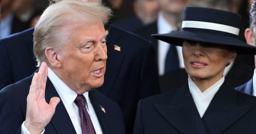 Donald Trump is sworn in as the 47th President in the U.S. Capitol Rotunda in Washington, D.C., on Monday.