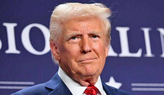 President Donald Trump looks on after delivering remarks at the House Republican Members Conference Dinner at Trump National Doral Miami, in Miami, Florida, on Monday.