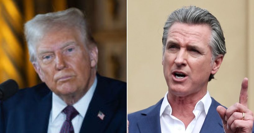 President-elect Donald Trump blamed California Gov. Gavin Newsom, right, for water shortages that hampered efforts to fight wildfires that have ravaged the Los Angeles area.