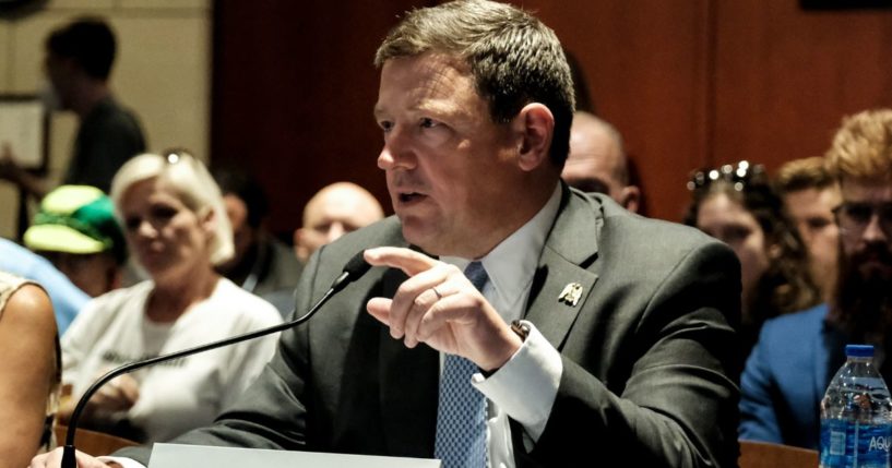 Ed Martin speaks during a Jan. 6 field hearing held by then-Rep. Matt Gaetz in the U.S. Capitol in Washington, D.C., on June 13, 2023.