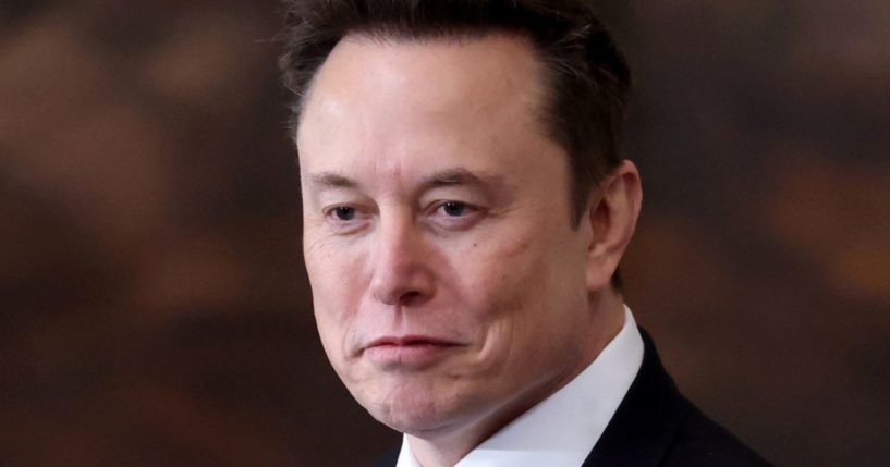 Elon Musk arrives for the inauguration of President Donald Trump in the U.S. Capitol Rotunda in Washington, D.C., on Jan. 20.